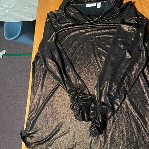 Susan Graver Metallic Black Top